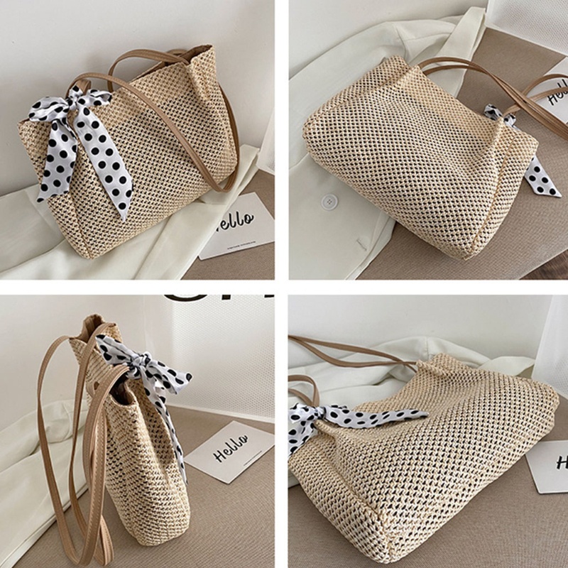 Túi Xách Đan Lát Hình Vuông Cỡ Lớn Thời Trang Mùa Hè Cho Nữ