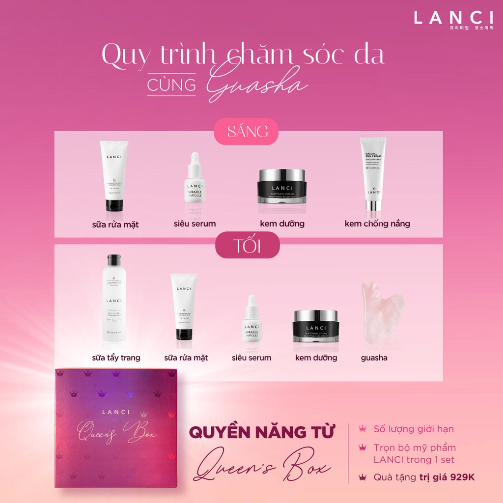 Bộ mỹ phẩm Lanci queen's box cao cấp