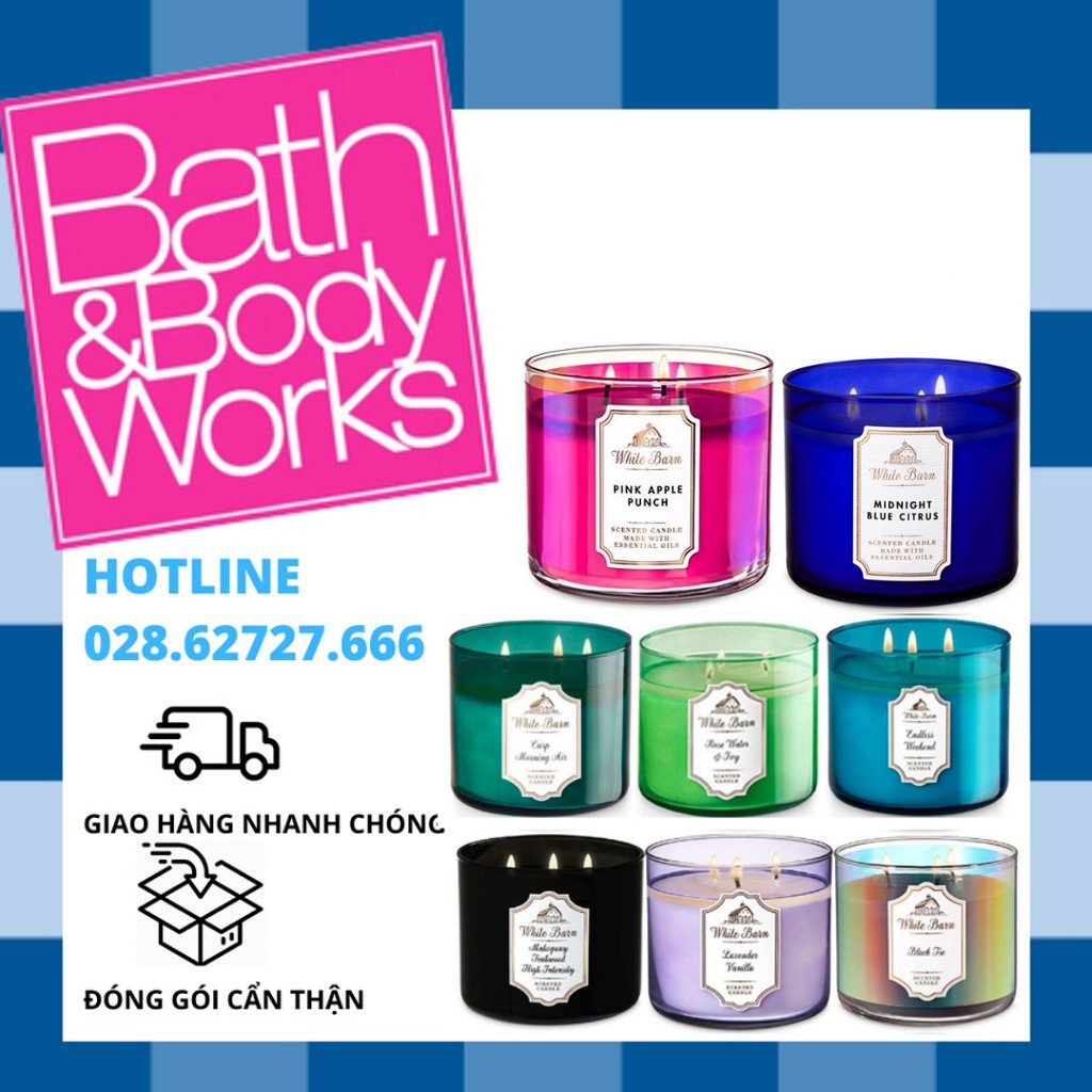 [LINK 1/4 - ĐỦ MÙI] Nến Thơm Bath and Body Works 411g