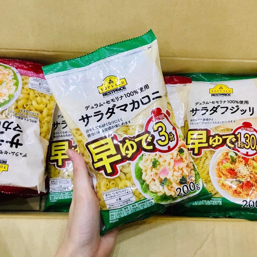 Nui hữu cơ cho bé -Topvalu Nhật Bản gói 200gr cho bé giàu protein