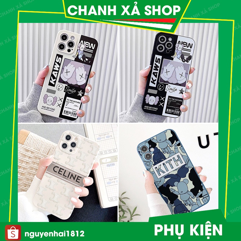 Ốp lưng iphone Kaws cạnh vuông bảo  vệ camera 6s/6splus/7/7plus/ 8/8plus/x/xs/xsmax11/12/13/pro /max/plus/promax