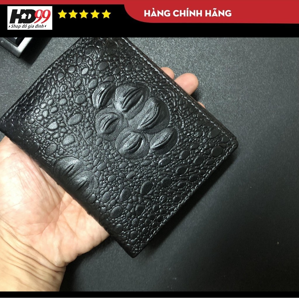 Ví Nam Da Cá Sấu Cao Cấp Màu Đen ♦️FREESHIP♦️ Chất Liệu Da Dùng Từ 5-7 Năm Dáng Basic Không Sợ Lỗi Mốt Hàng Nội Địa