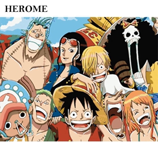 Tranh Sơn Dầu Trang Trí Hình One Piece 40x50cm