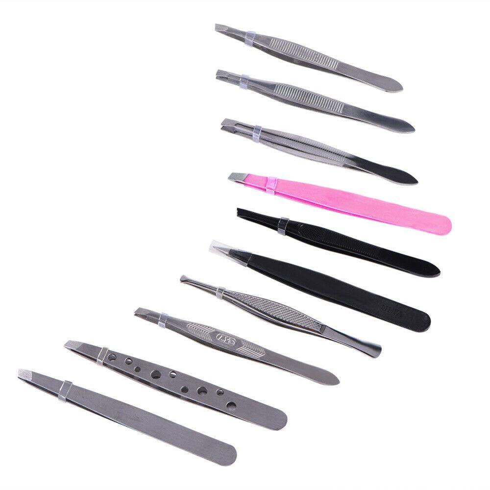 Bộ 10 Nhíp Tỉa Lông Mày / Lông Mày Chuyên Nghiệp Đa Năng
