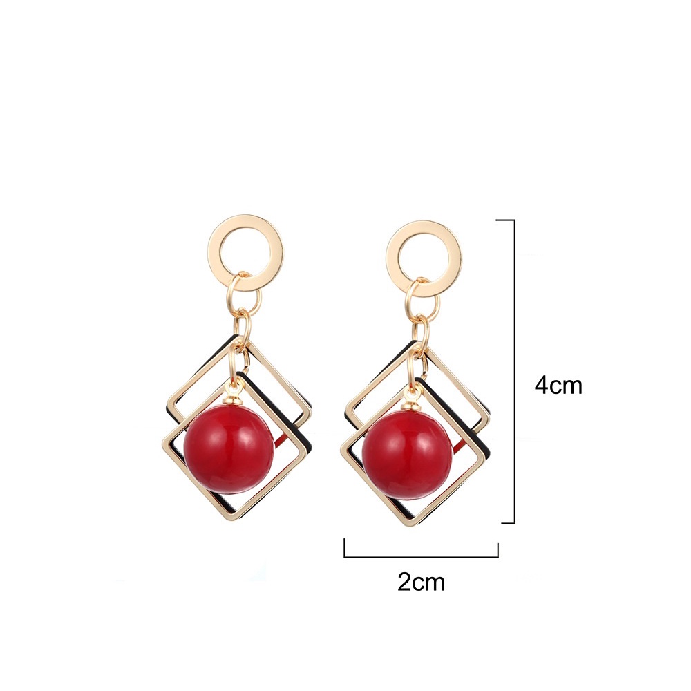 Bông Tai HợP Kim HìNh Quả Cherry MàU Đỏ Trong SuốT