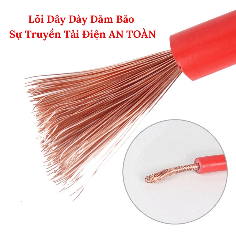 Dây Câu Bình Ắc Quy Ô Tô 500A-1000A Lõi Đồng ,Dây Dài 2,2M CARZONE.TOP