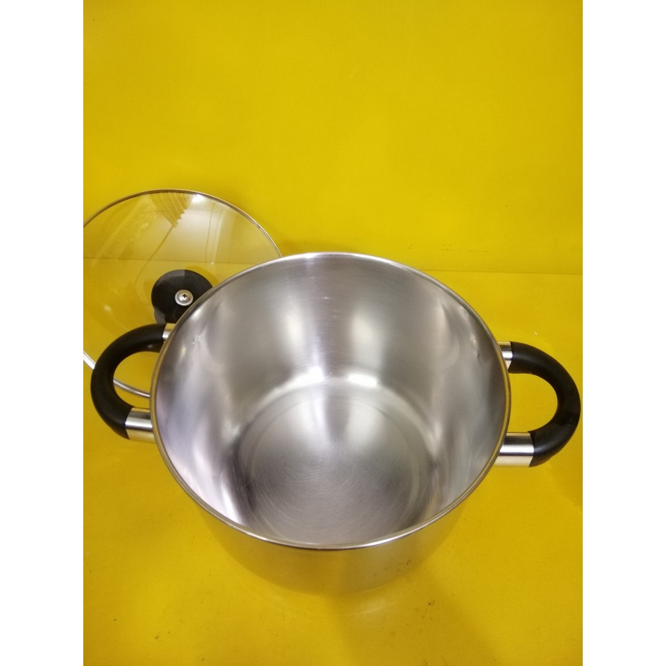 Nồi inox nội địa Nhật (made in Japan), size 22.5cm, cao 15cm (242), dùng được bếp từ