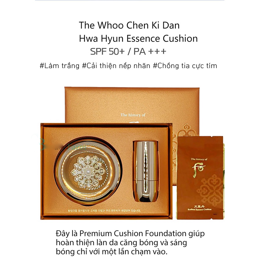 Phấn nước Whoo Cheongidan Hwahyeon Essence Cushion  SPF 50+ / PA +++