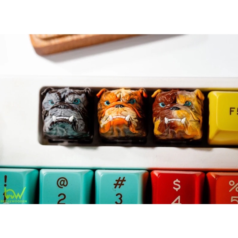 Nút bàn phím cơ Pitbull.Keycap resin Pitbull.Keycap Artisan