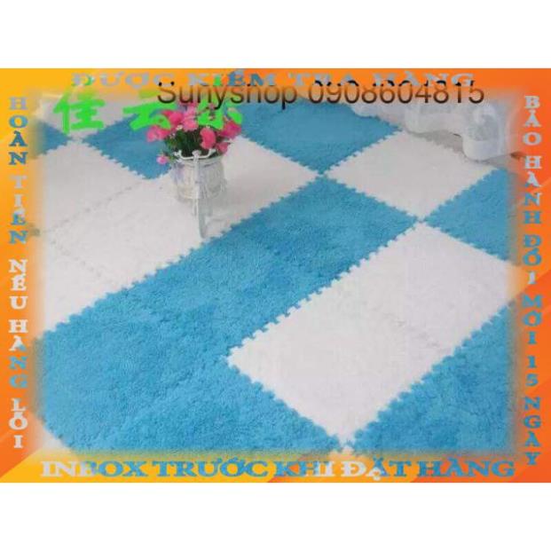 Thảm lông xốp ghép lót sàn kt 1 tấm 30×30cm  tanyos