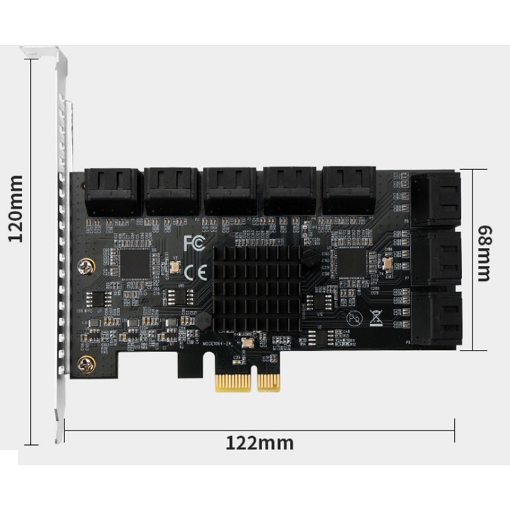 [Mới] Card Chuyển Đổi Pci-E Sang Sata 3.0 cho SSD ,HDD 16 cổng