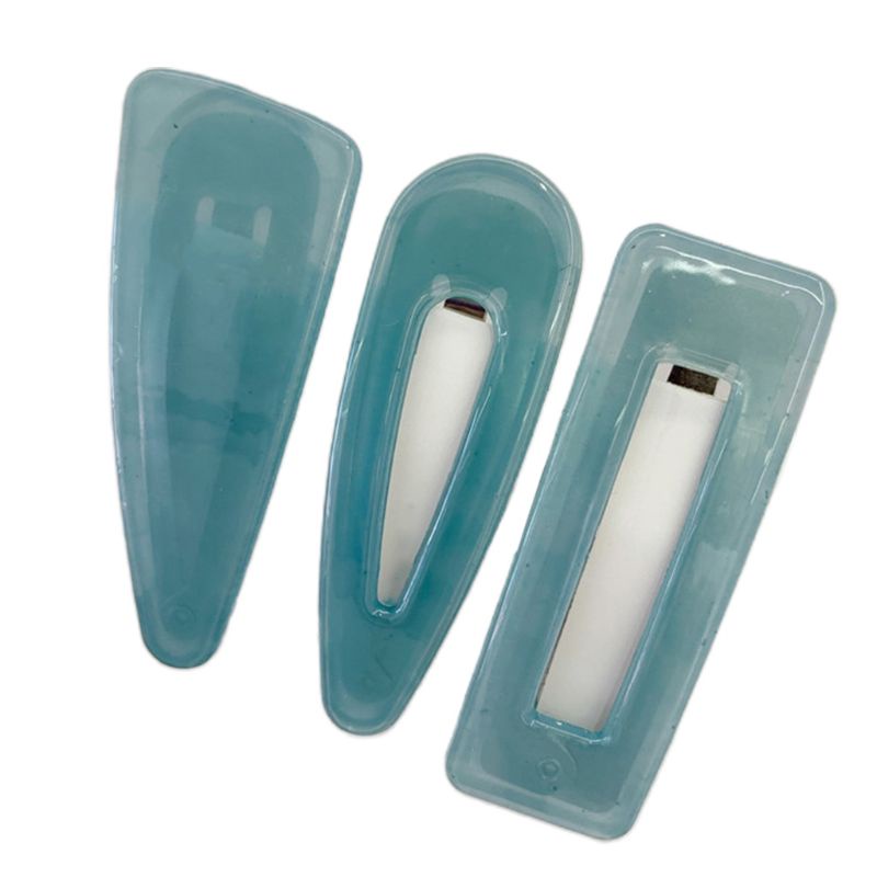 Set 3 Kẹp Tóc Màu Kẹo Ngọt Kiểu Dáng Hình Học Thời Trang Cho Nữ