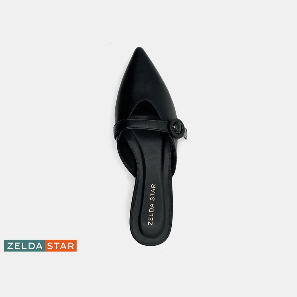 Guốc Zelda Star mũi nhọn cao 2cm phối quai - GN0340121
