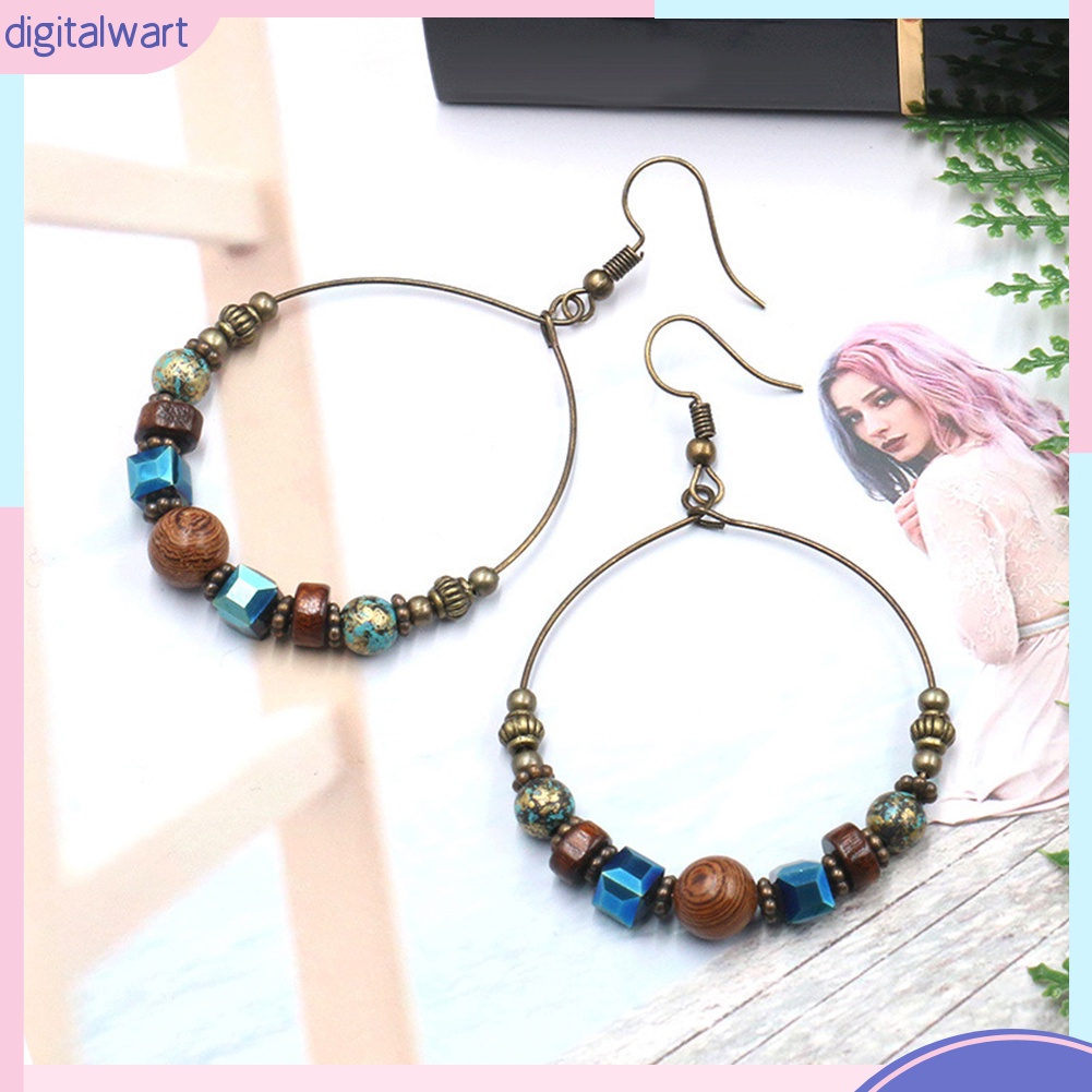 Khuyên Tai Nữ Trang Dáng Tròn Phong Cách Bohemian