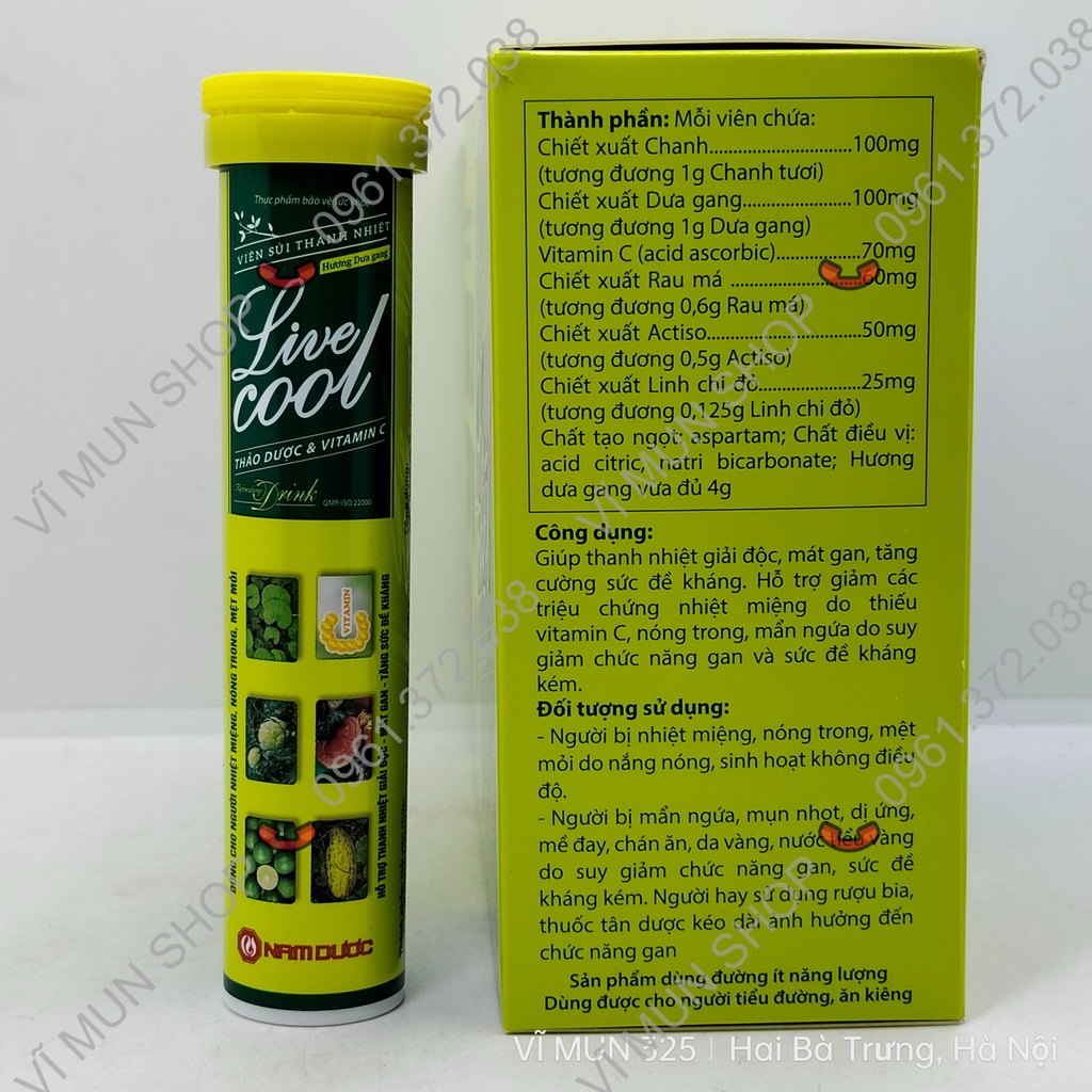Viên sủi thanh nhiệt Live Cool