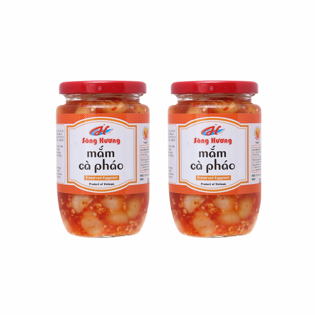 2 Hũ Mắm Cà Pháo Sông Hương Foods Hũ 390g - Ăn kèm cơm , bún , phở , mì tôm , ăn vặt , thịt nướng