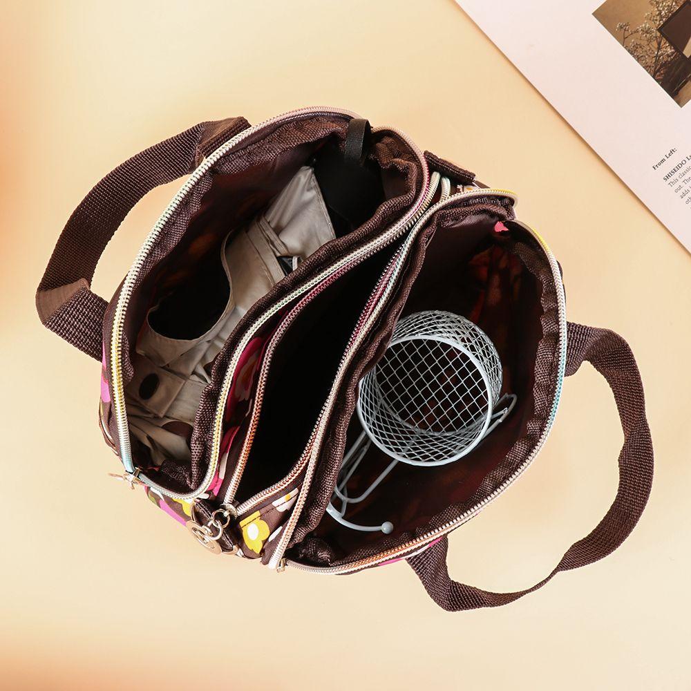 Heceh Túi Đeo Chéo Nylon Đa Năng Chống Thấm Nước Có Khóa Kéo In Họa Tiết