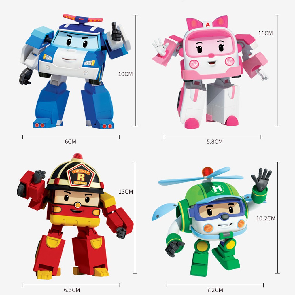 Poli ❤️ Robocar Poli ❤️ Hộp Đồ Chơi Robocar Poli Robot Biến Hình Siêu Xe Robot Cao Cấp Dành Cho Bé