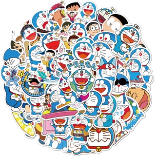 Sticker Bộ 50 Miếng Dán Trang Trí Vui Nhộn Hình Doraemon Xinh Xắn Đáng Yêu