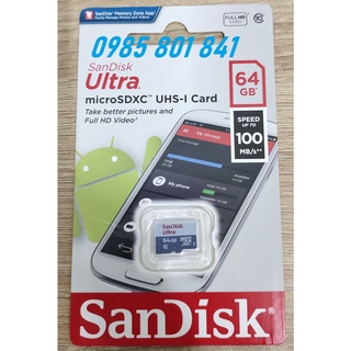 Thẻ nhớ SanDisk Class 10 64GB 100MB/s. Hàng chính hãng