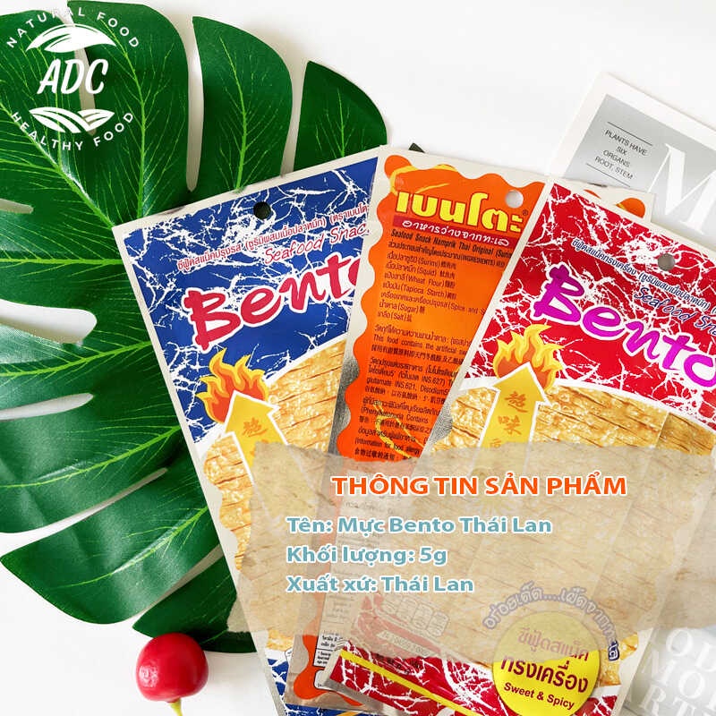 Bento Thái Lan Chính Hãng Gói 5g - Mực Bento Cay Cay Hải Sản Siêu Ngon - Ăn vặt NaNa