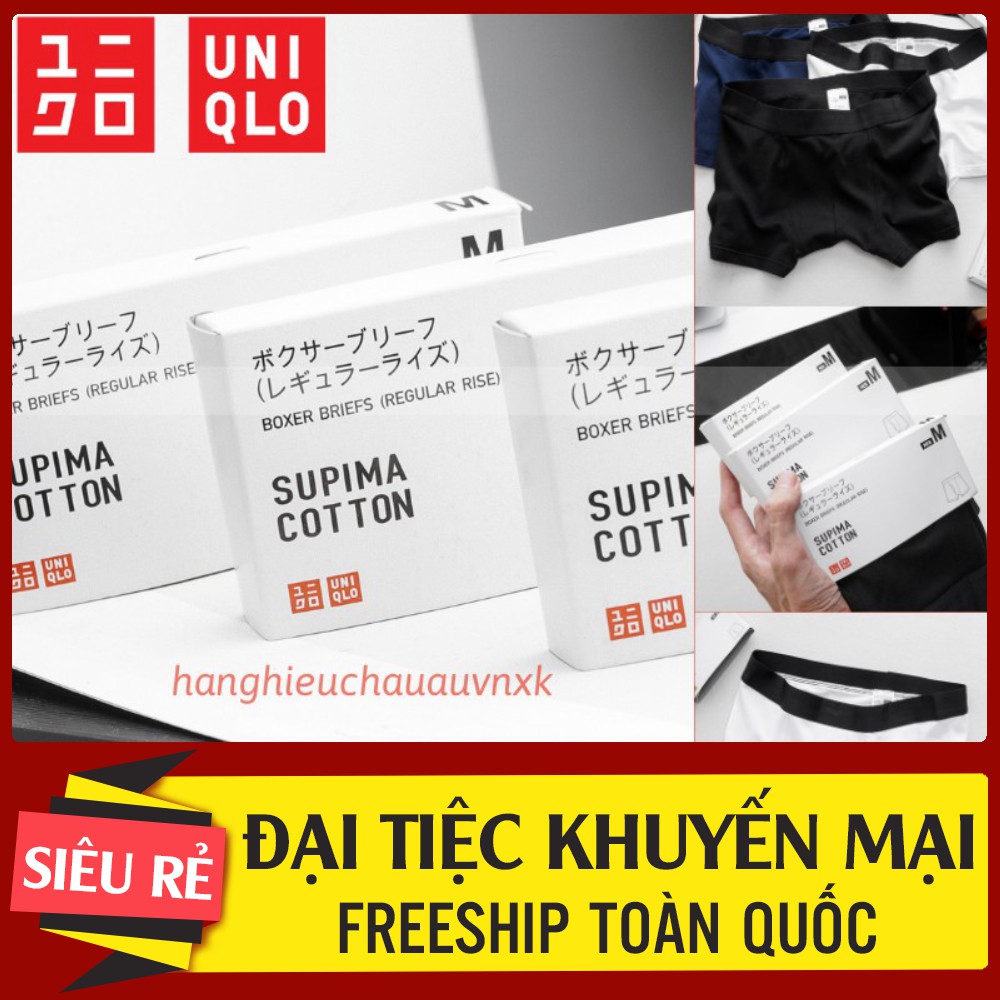 [Giá Huỷ Diệt] Quần Lót (Sịp) Nam BOXER UNIQLO ĐÙI Chất Vải Cotton 4 Chiều Cực Mịn Và Mát hàng xuất xịn chính hãng