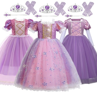 Trang phục hóa trang công chúa Rapunzel Disney cho bé gái