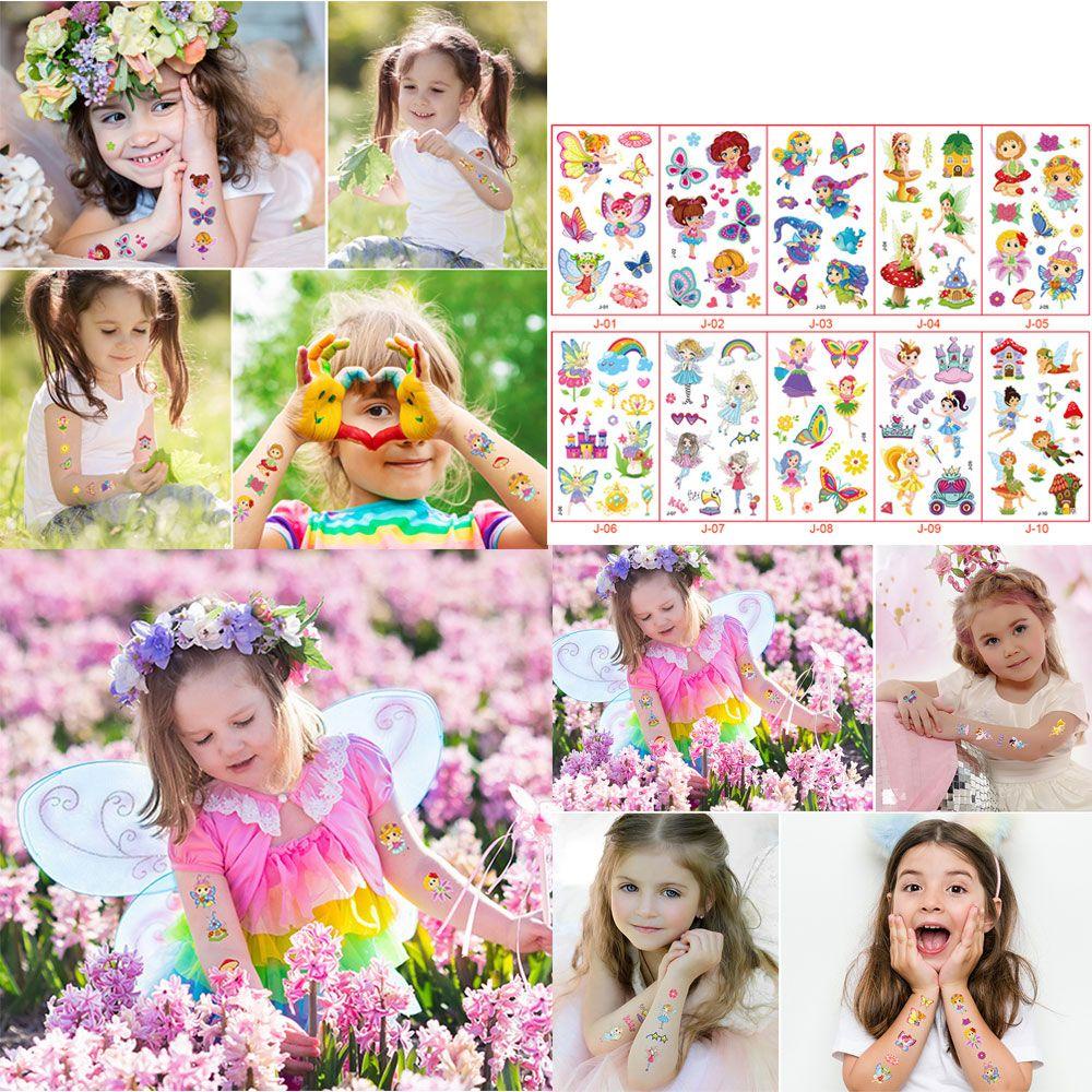 Set 10 Tấm Hình Xăm Dán Tạm Thời Hình Bướm Thời Trang Đa Dạng Dễ Sử Dụng