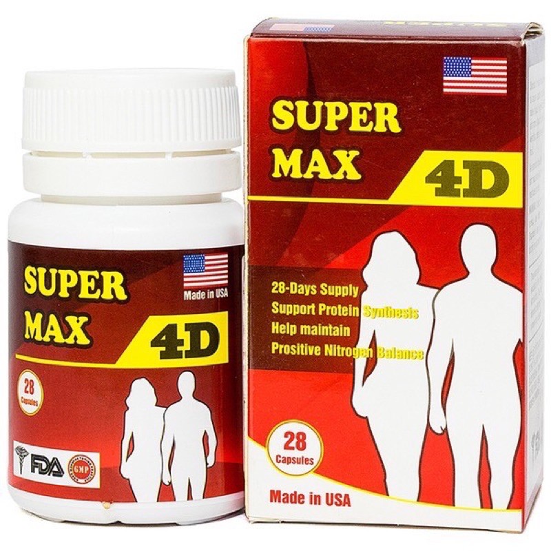 SUPER MAX 4D TĂNG CÂN CHÍNH HÃNG MỸ NHẬP KHẨU