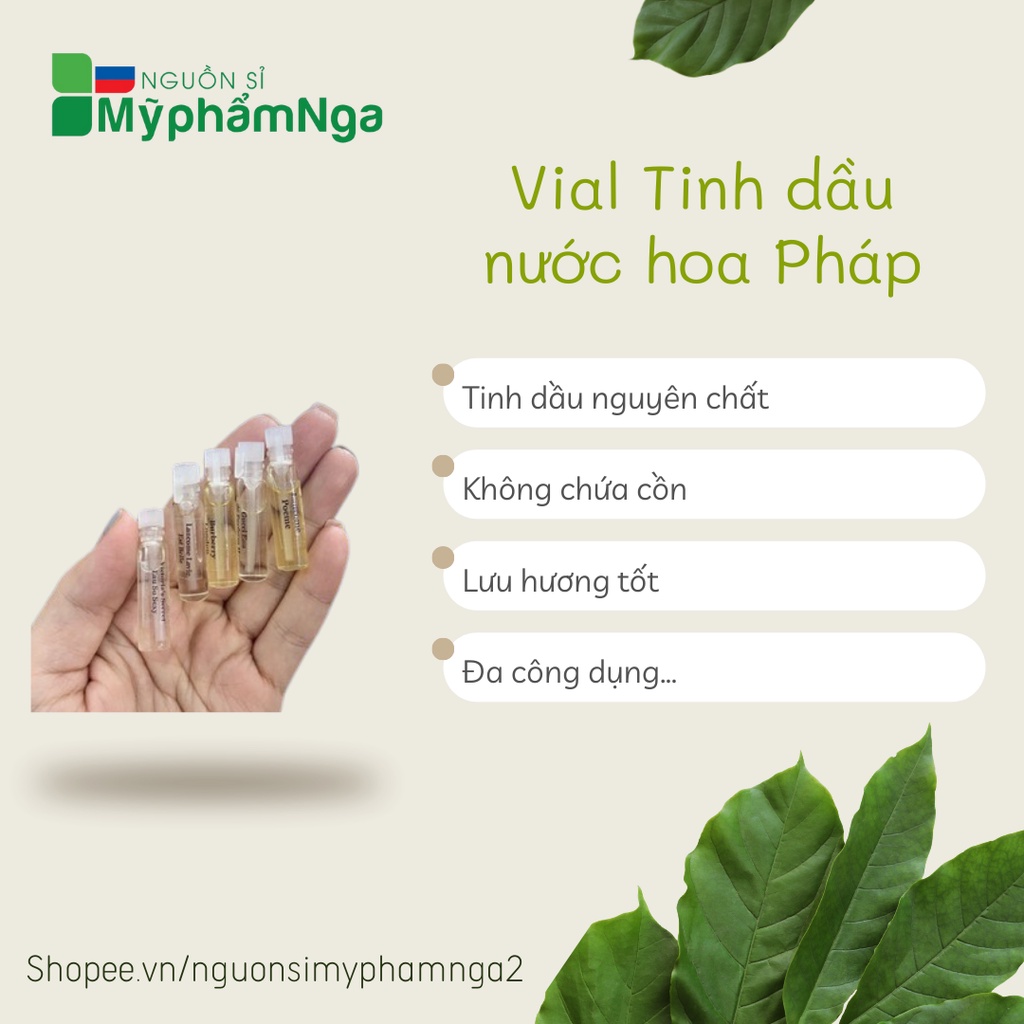 Vial Tinh dầu nước hoa Pháp 1ml