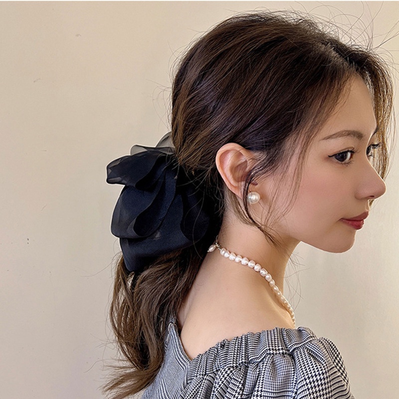 Kẹp Tóc Nơ Ren Lớn Phong Cách Lolita Cho Nữ
