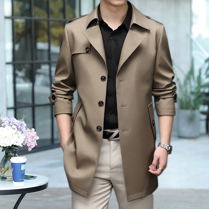 Áo Khoác Nam Chống Gió Phong Cách Doanh Nhân Thời Trang Xuân Thu Mới 2022