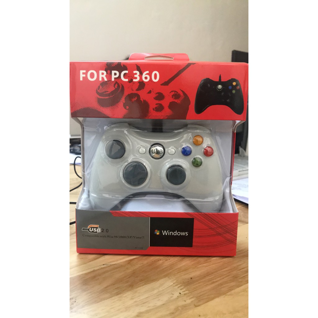 Tay cầm chơi game USB for PC 360 có dây - không rung New 2019