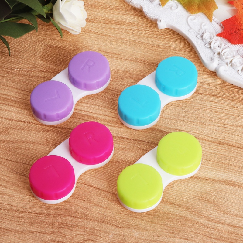 Set 4 Khung Bảo Vệ Kính Áp Tròng Nhiều Màu Sắc Cho Trave
