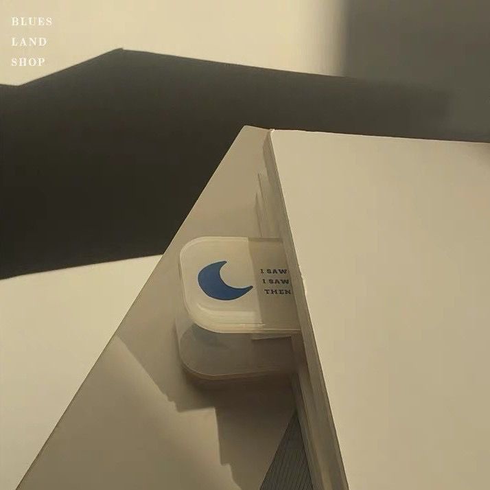 Kẹp Đóng Kín Tài Liệu mini Hình Mặt Trăng Xanh Dương