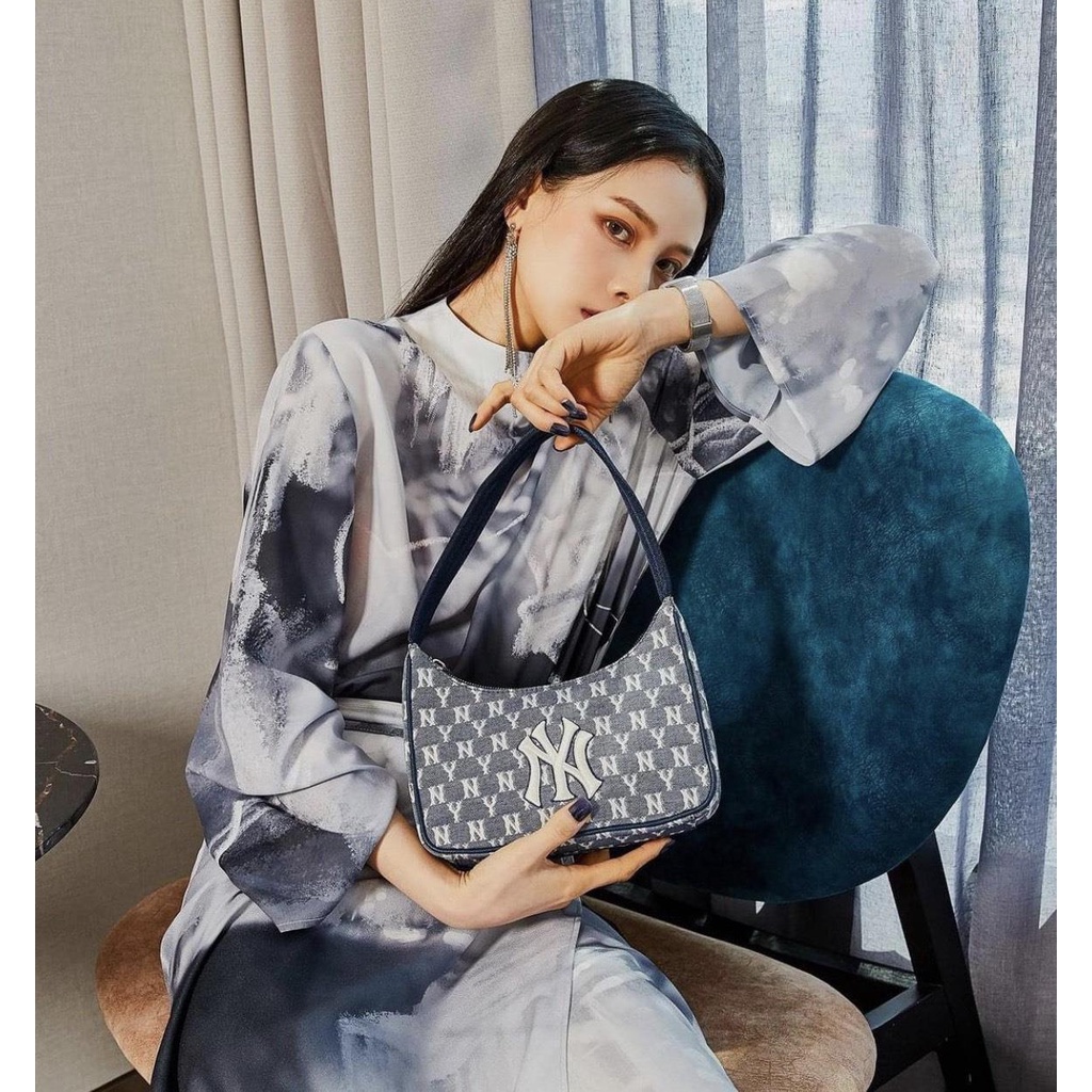 ✅ [ FELIX CHUẨN 1:1+ VIDEO] Túi đeo vai MLB Monogram Jacquard Hobo Bag [32BG33111-50N] GIÁ BÁN RẺ NHẤT | CAM KẾT CHUẨN