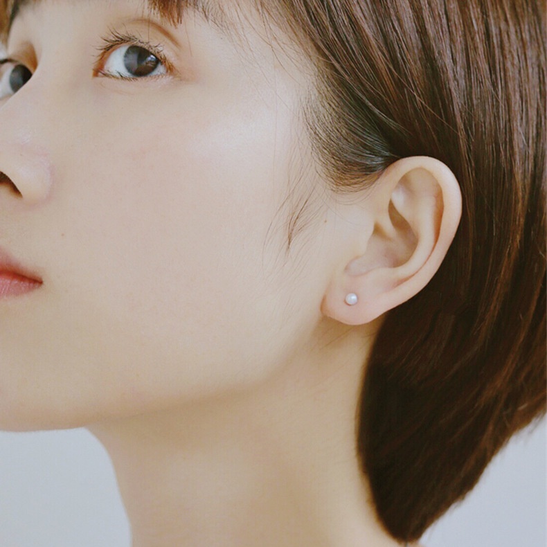 Khuyên Tai Hạt Ngọc Trai Đơn Giản Thời Trang Cho Nữ