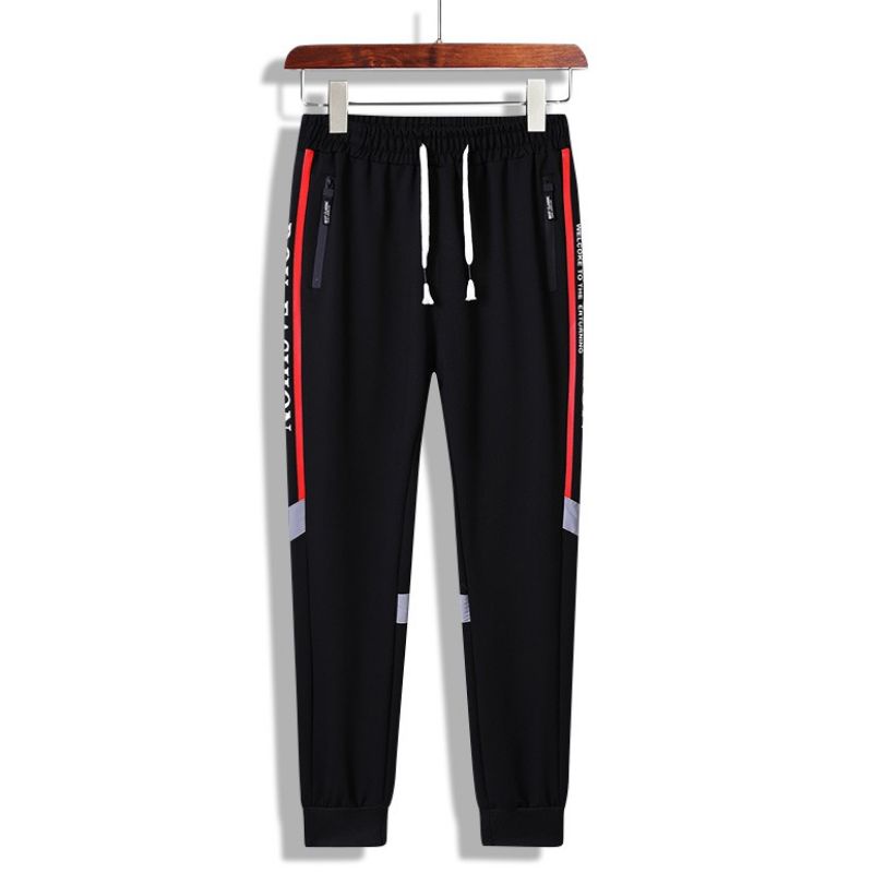 quần jogger nam cạp chun bo gấu vải NỈ. phong cách mới họa tiết 2bên 2 màu đen đỏ và đen vàng