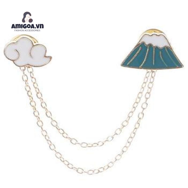 Ghim Cài Áo Hình Mèo May Mắn/Trứng Chiên/Hành Tinh/Chú Mèo May Mắn Dễ Thương