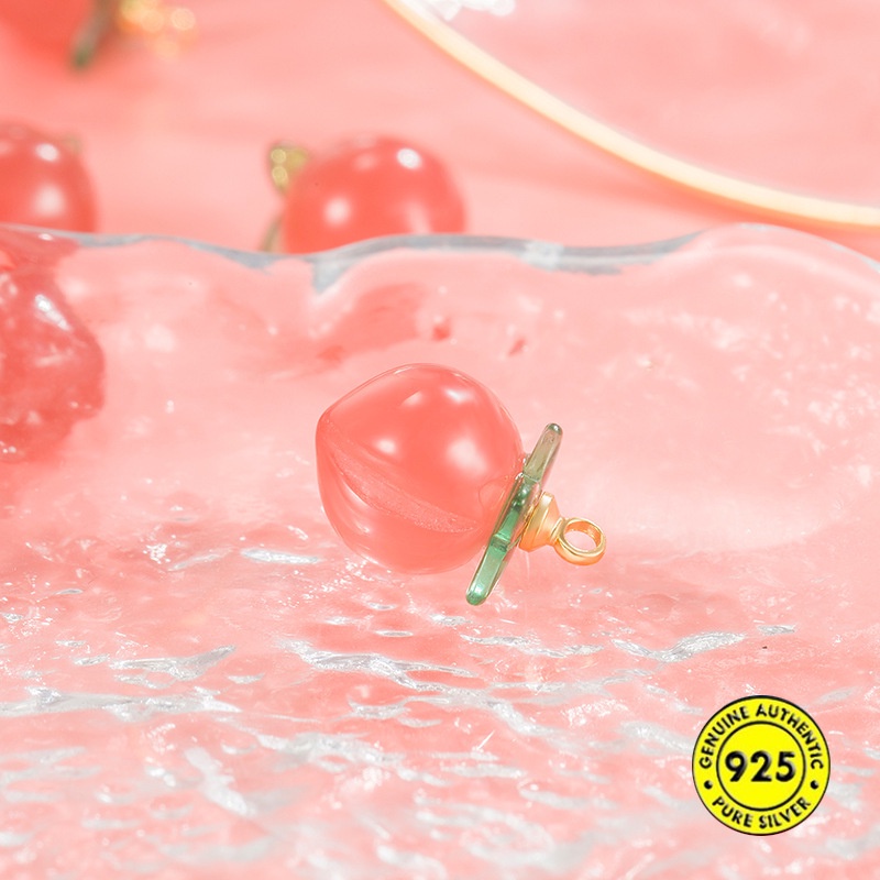 Mặt Dây Chuyền Hình Quả Đào Đính Đá Mã Não Đỏ Phong Cách Nam