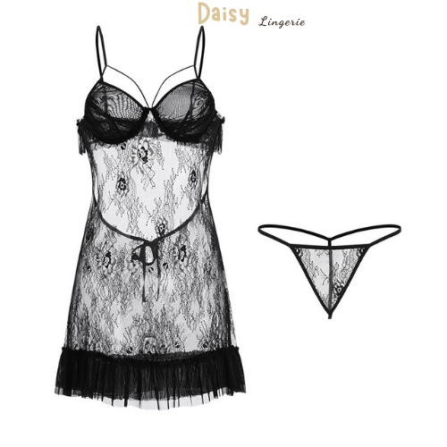 [Hỏa Tốc, Bảo Mật] Váy Ngủ Sexy Gợi Cảm Ren Xuyên Thấu Cao Cấp - Mã NV007