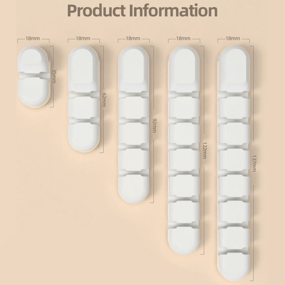 Dụng Cụ Giữ Dây Cáp Silicone Để Bàn Tiện Lợi|Kẹp Cố Định Dây Cáp Chuột/Bàn Phím Văn Phòng Nhiều Màu Sắc