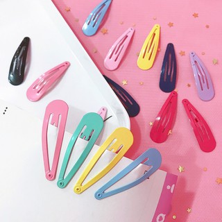 Kẹp Tóc Bấm Màu Trơn Mỏng Hình Giọt Nước Mini Nhiều Màu Hot Trend [PKT00105]