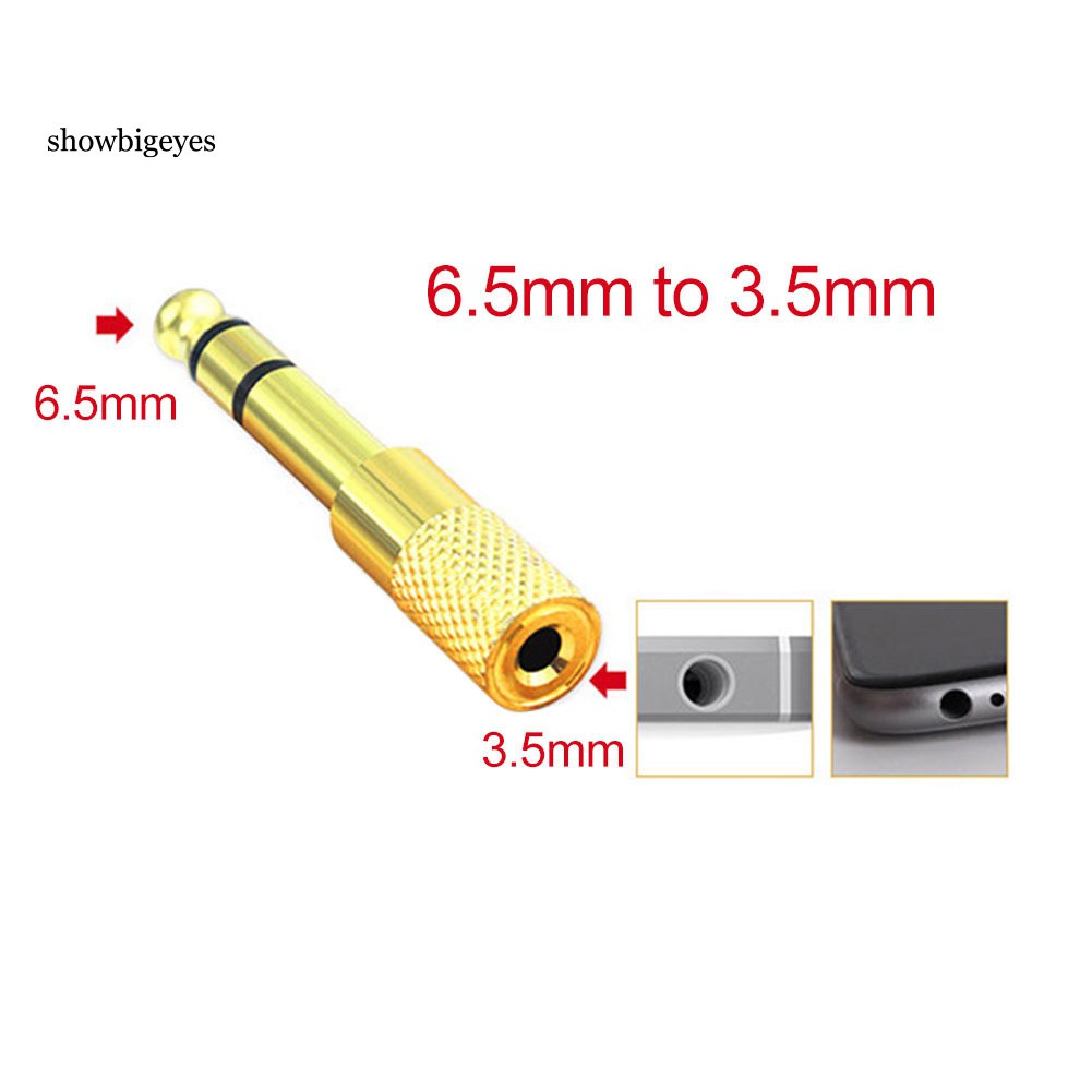 Đầu Nối Chuyển Đổi Âm Thanh Từ Giắc Cắm 6.5mm Sang Ổ Cắm 3.5mm Chuyên Dụng