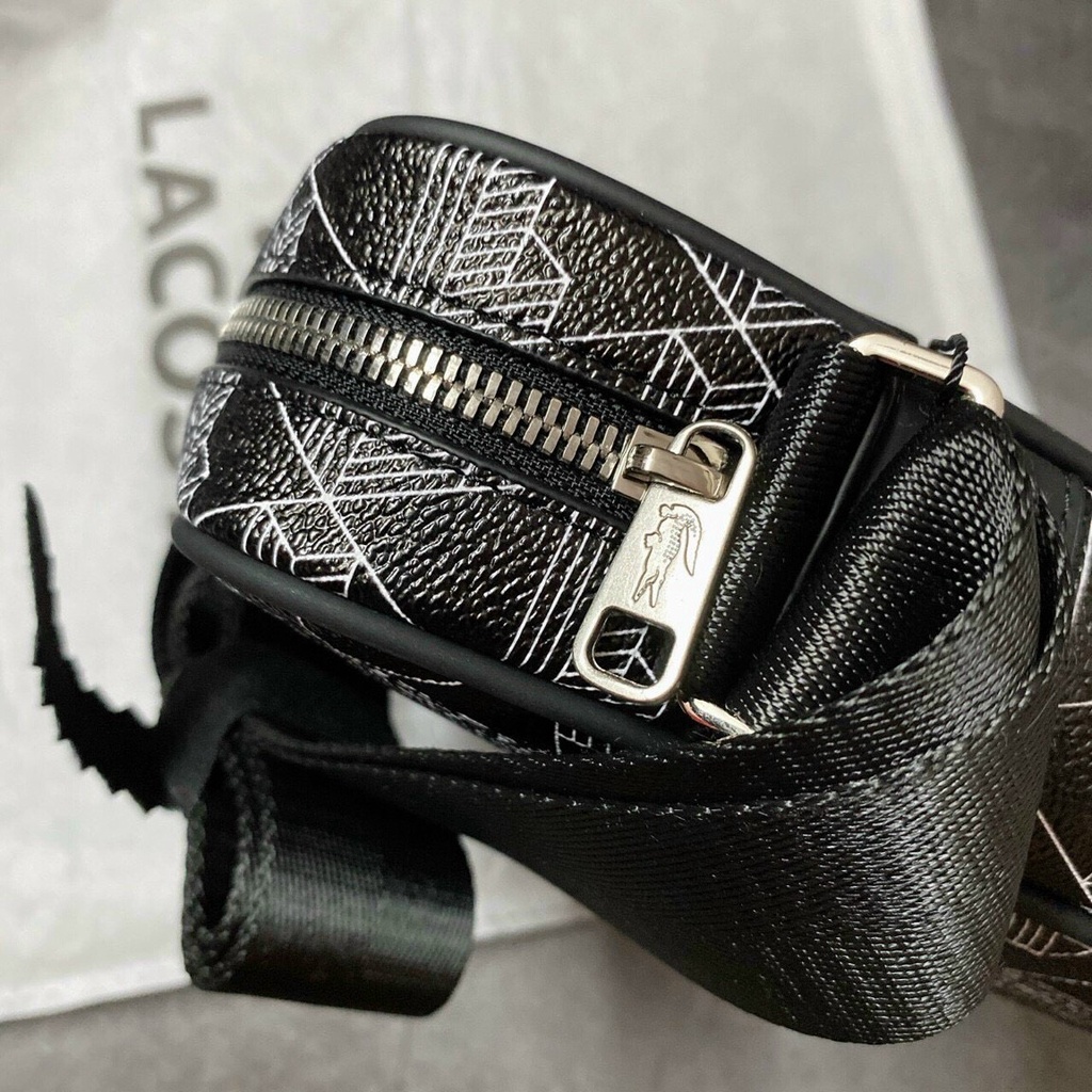 Túi nam đeo chéo Lacoste khóa gài cao cấp cá tính