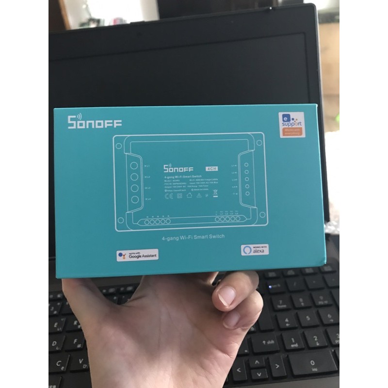 Công tắc thông minh điều khiển từ xa SONOFF 4CH R3, điều khiển bằng WIFI, điều khiển 4 KÊNH