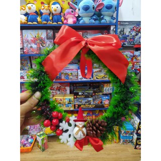 vòng treo cửa Giáng Sinh mini. vòng nguyệt quế Noel