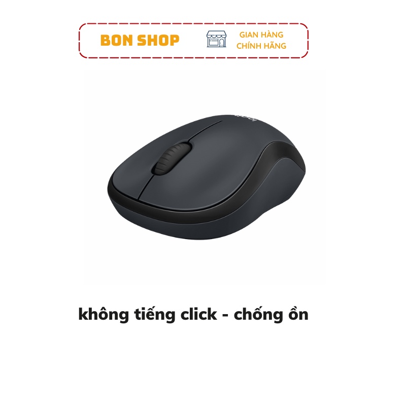 Chuột Silent M220 chống ồn không tiếng click kích thước nhỏ gọn dùng cho máy tính và laptop - Bonshop