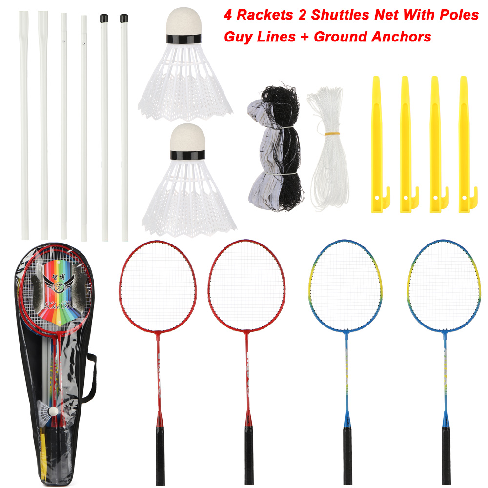 Bộ Vợt Đánh Tennis / Cầu Lông / 4 Người Kèm Túi Đựng Chuyên Dụng Cho Chơi Thể Thao Trong Nhà / Ngoài Trời