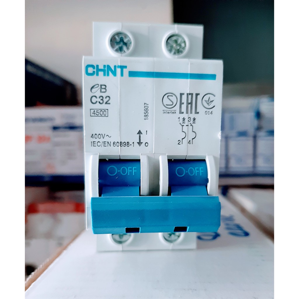 Aptomat Cầu Dao Tự Động 1 Pha 2 Cực CHINT 32A 40A